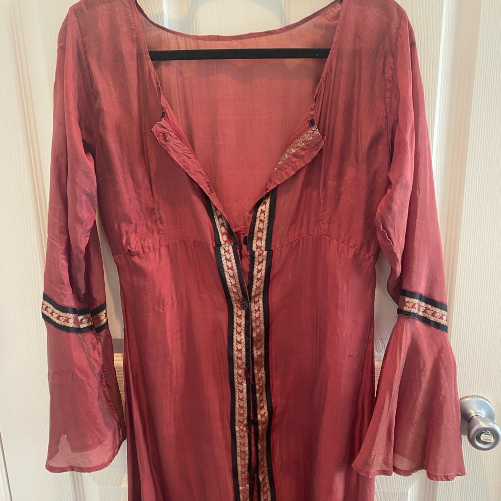 Boho Robe - Merlot, sheen - Picture 2 of 4